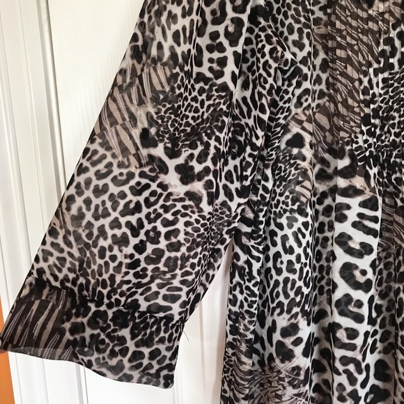 Style & Co. Animal Leopard Print Top, XL - Picture 5 of 7